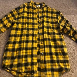 Yellow and black flannel